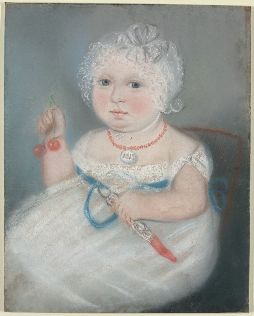 Dítě s medailonem od American 19th Century