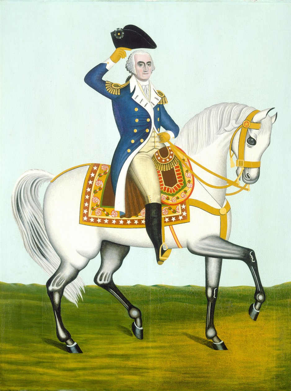 Generál Washington na bílé nabíječce od American 19th Century