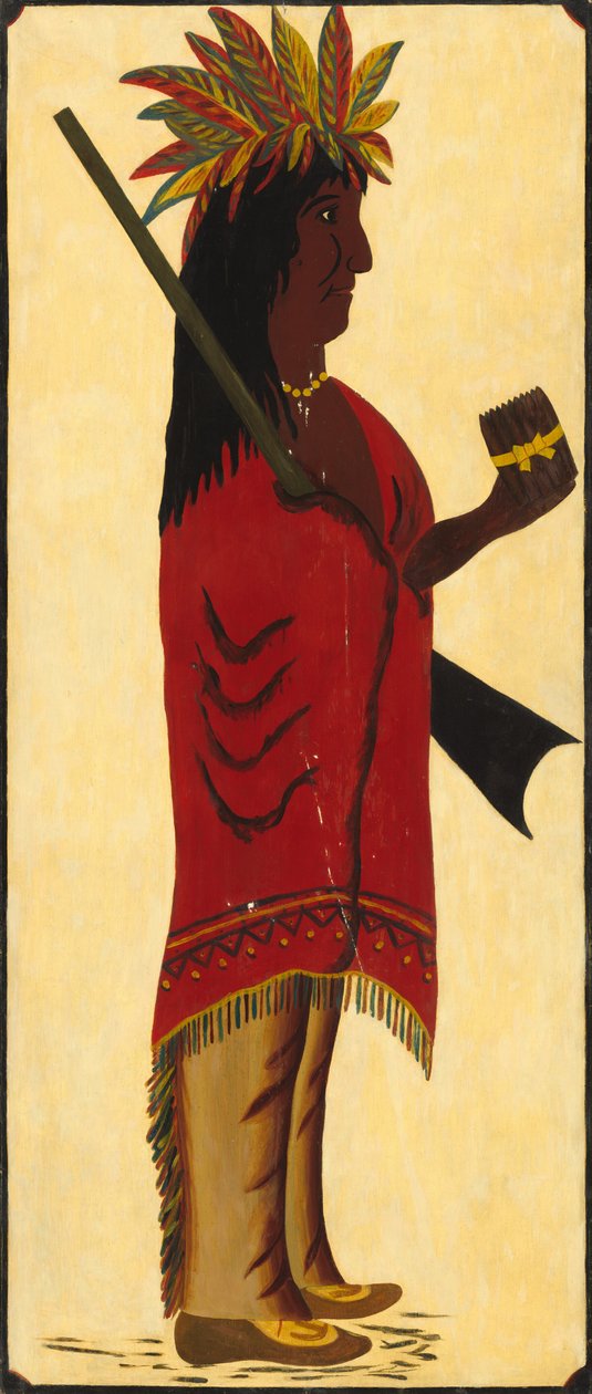 Značka Indian Tobacco Shop [reverzní, Indián otočený doprava] od American 19th Century