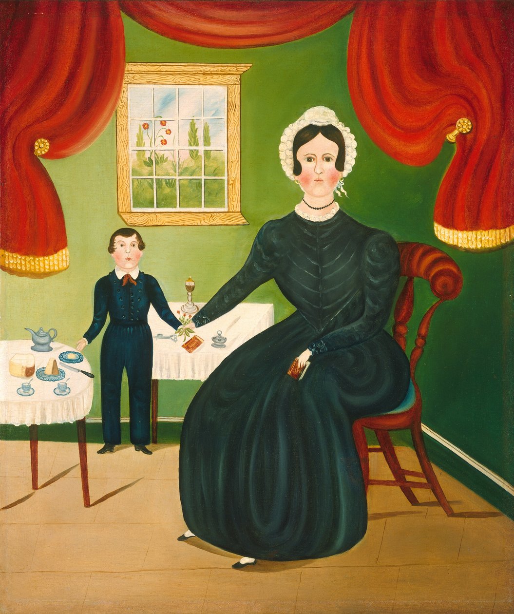 Interiérová scéna od American 19th Century