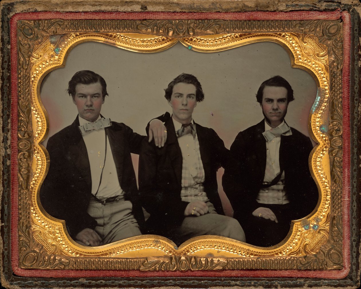 Portrét tří mladých mužů od American 19th Century