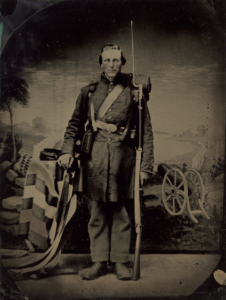 Portrét vojáka z občanské války od American 19th Century