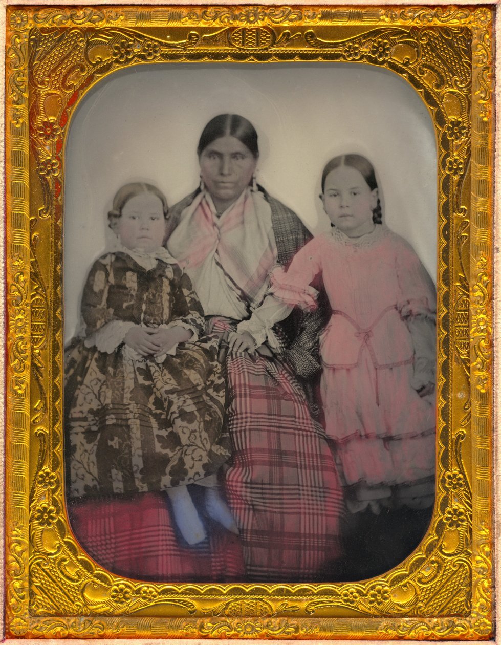 Portrét ženy a dvou dívek od American 19th Century