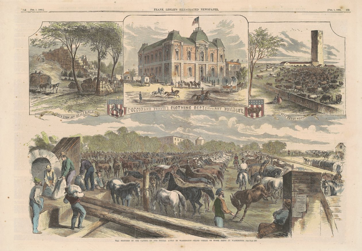 Válečné skici v hlavním městě od American 19th Century