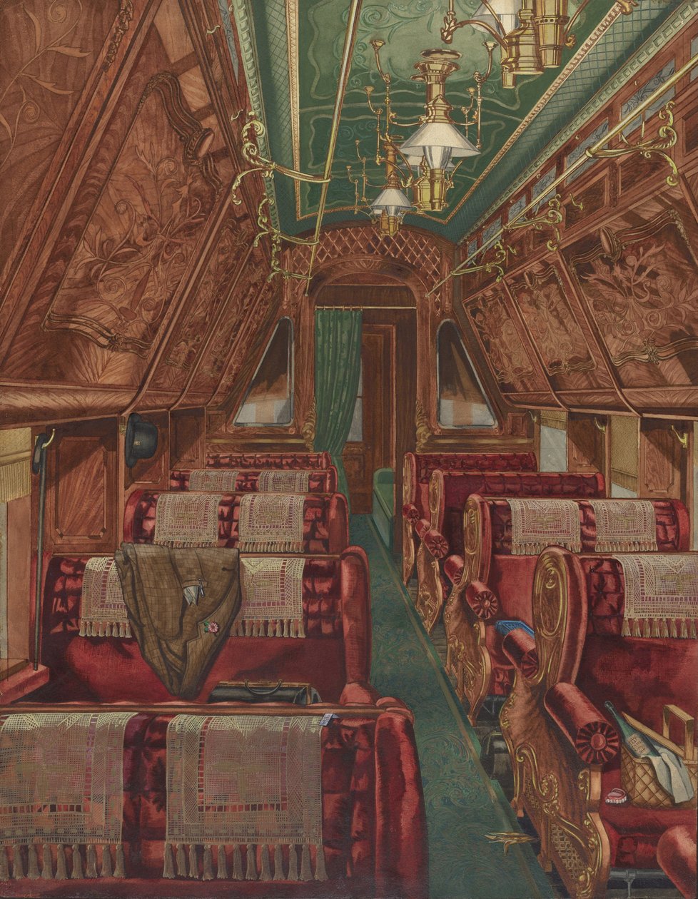 Interiér Pullman Coach, 1888 od American 20th Century