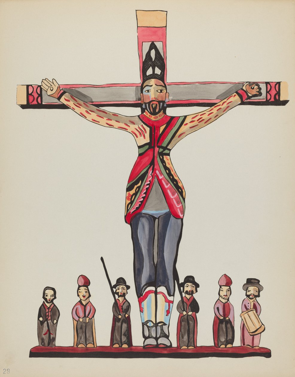 Talíř 29: Saint Acacius: Z portfolia „Španělské koloniální návrhy Nového Mexika“ od American 20th Century