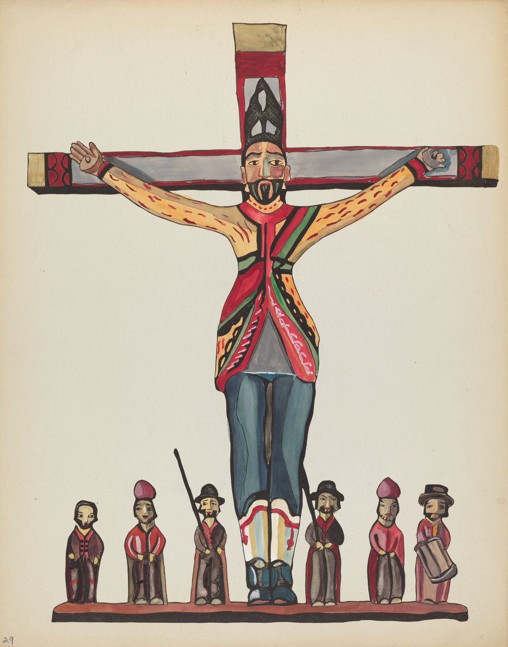 Talíř 29: Saint Acacius: Z portfolia „Španělské koloniální návrhy Nového Mexika“ od American 20th Century