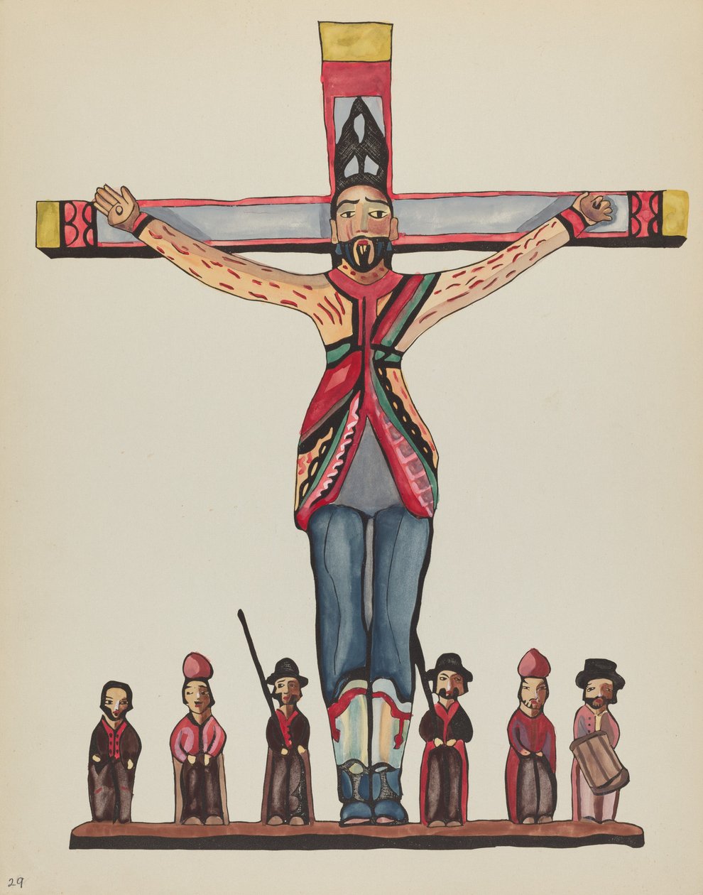 Talíř 29: Saint Acacius: Z portfolia „Španělské koloniální návrhy Nového Mexika“ od American 20th Century