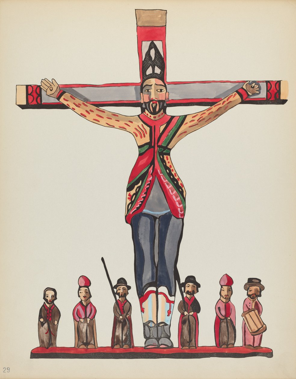 Talíř 29: Saint Acacius: Z portfolia „Španělské koloniální návrhy Nového Mexika“ od American 20th Century