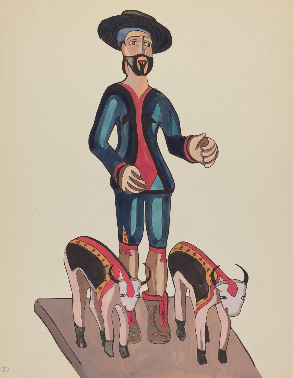 Deska 30: Saint Isidore: Z portfolia "Španělské koloniální návrhy Nového Mexika" od American 20th Century