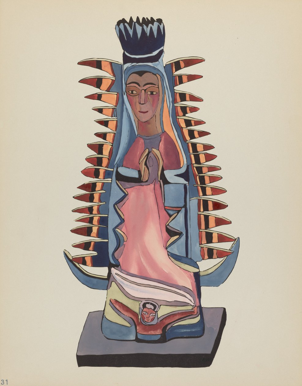 Plate 31: Our Lady of Guadalupe": From Portfolio "Spanish Colonial Designs of New Mexico"   1227642   cs       czech Successfully Translated  Original: Architecture Pittoresque ou Monuments des XVeme. Et XVIeme. Siecles: Chateaux de France des XV et XVI Si od American 20th Century