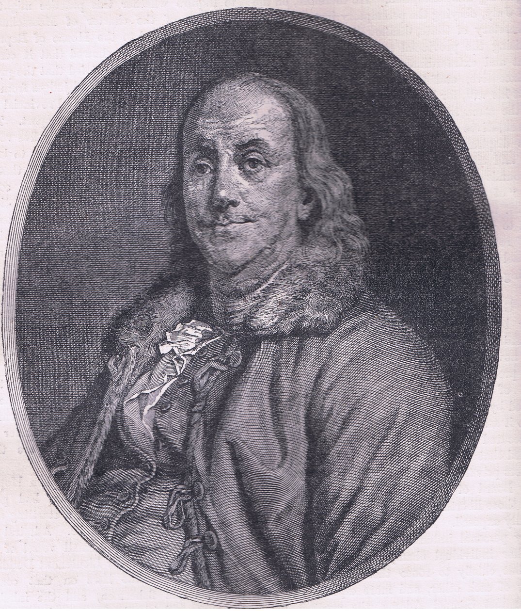 Benjamin Franklin, ilustrace z Cassells History of the United States vydané Cassell, Petter & Galpin, kolem roku 1900 (litho) od American English school