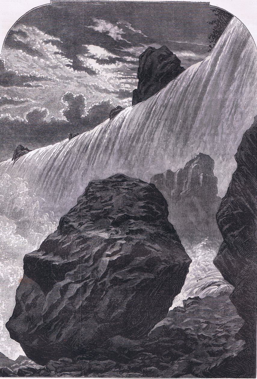 Niagarské vodopády, ilustrace z Cassells History of the United States vydané Cassell, Petter & Galpin, kolem roku 1900 (litho) od American English school