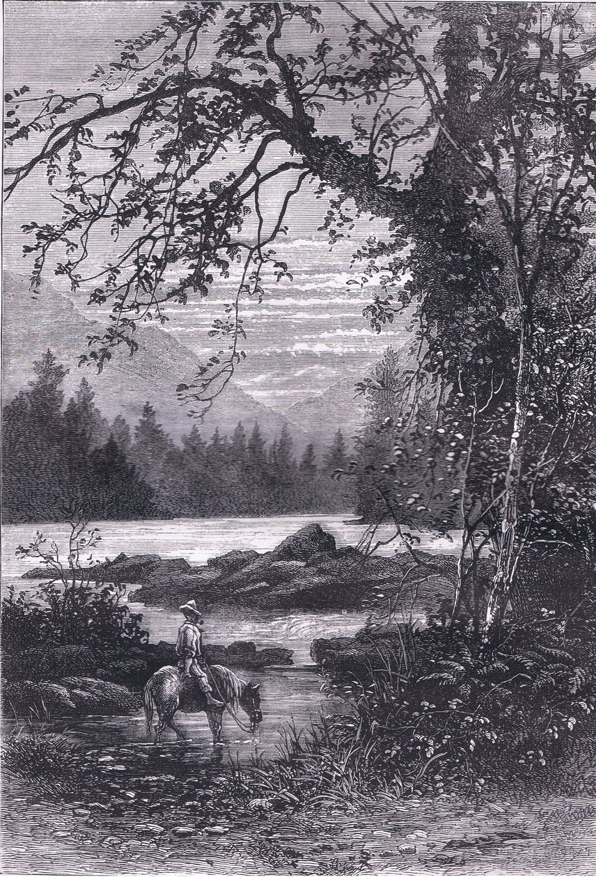Pohled na Severní Karolínu, ilustrace z Cassells History of the United States vydané Cassell, Petter & Galpin, kolem roku 1900 (litho) od American English school