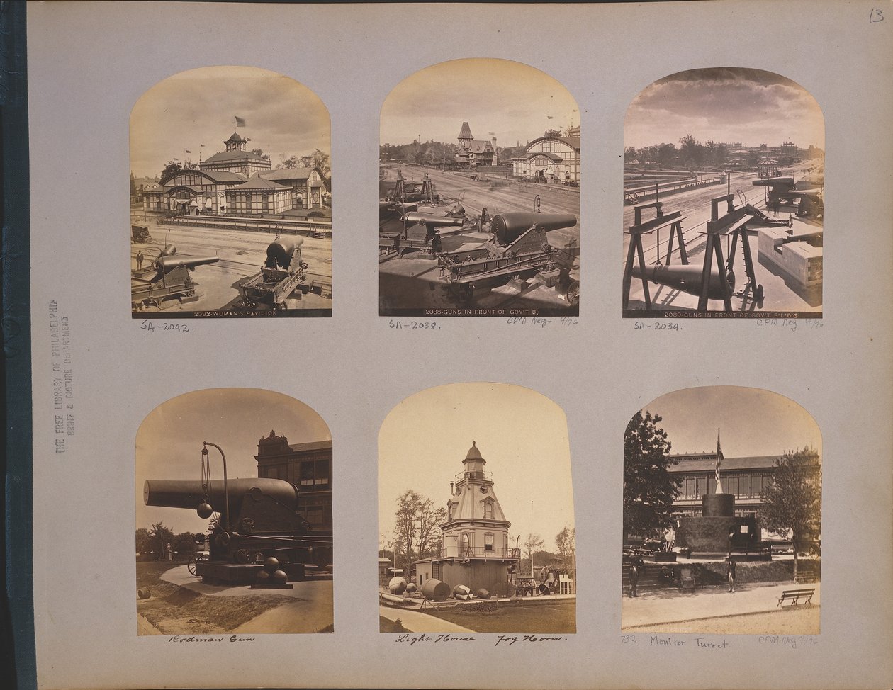 20palcový kanón Rodman na výstavě 1876 Centennial Exposition, Philadelphia, 1876 od American Photographer