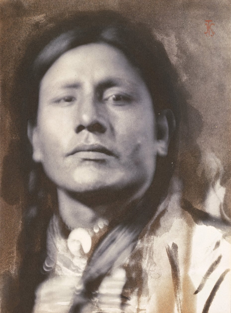 Náčelník Siouxů, kolem roku 1898 (platinový tisk) od American Photographer