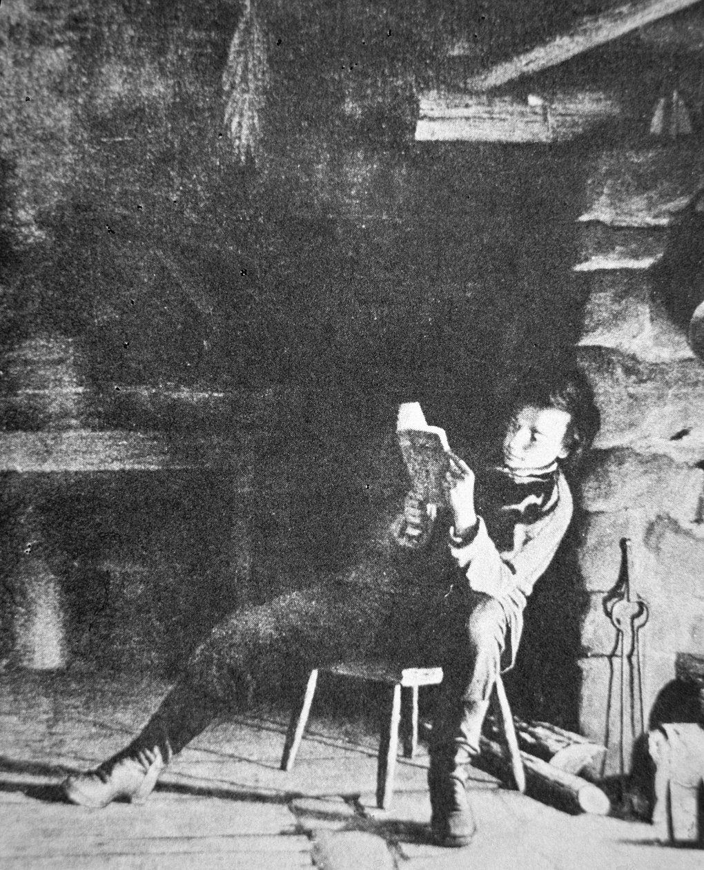 Abraham Lincoln (1809-65) jako malý chlapec (černobílá fotografie) od American Photographer