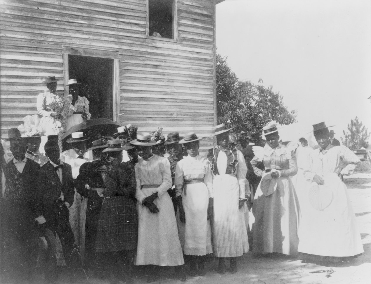Afroamerický kostel v Georgii, kolem roku 1899 (černobílá fotografie) od American Photographer