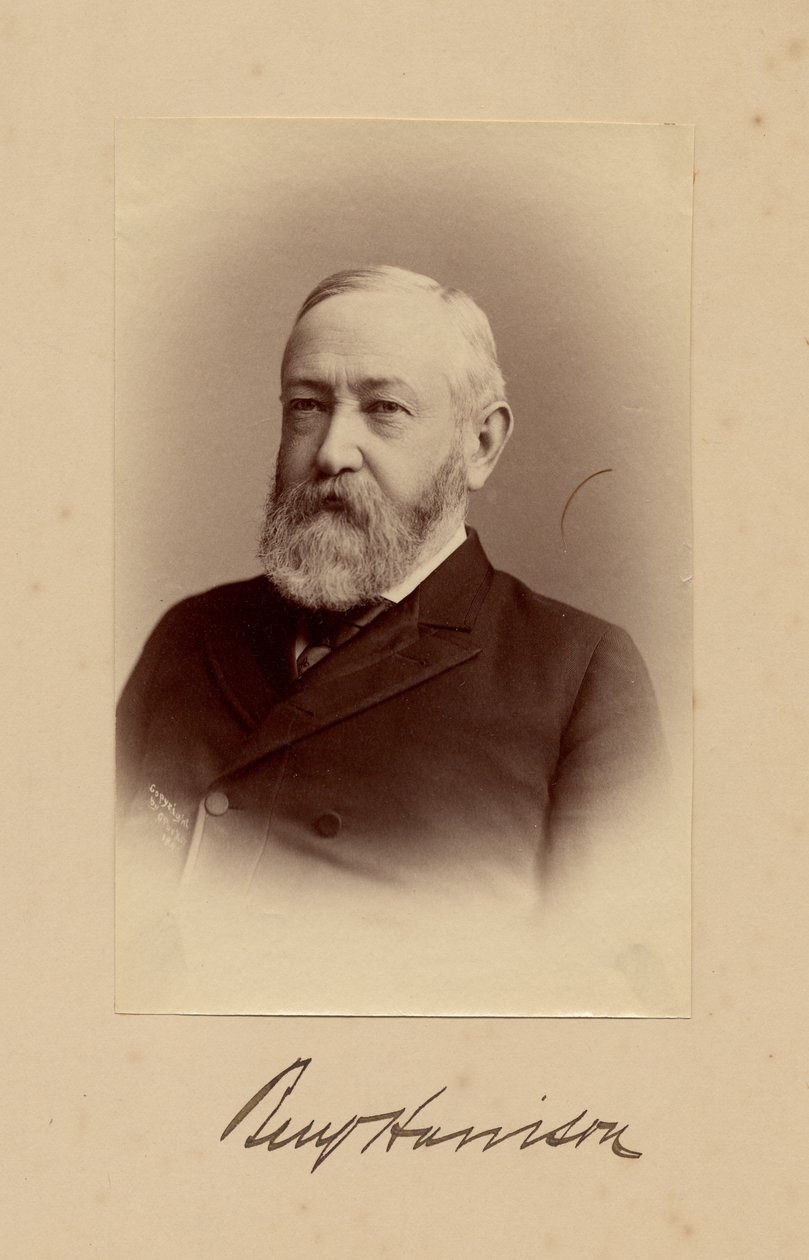 Benjamin Harrison (1833-1901), 23. prezident USA, foto George Prince, Washington DC (foto alba) od American Photographer