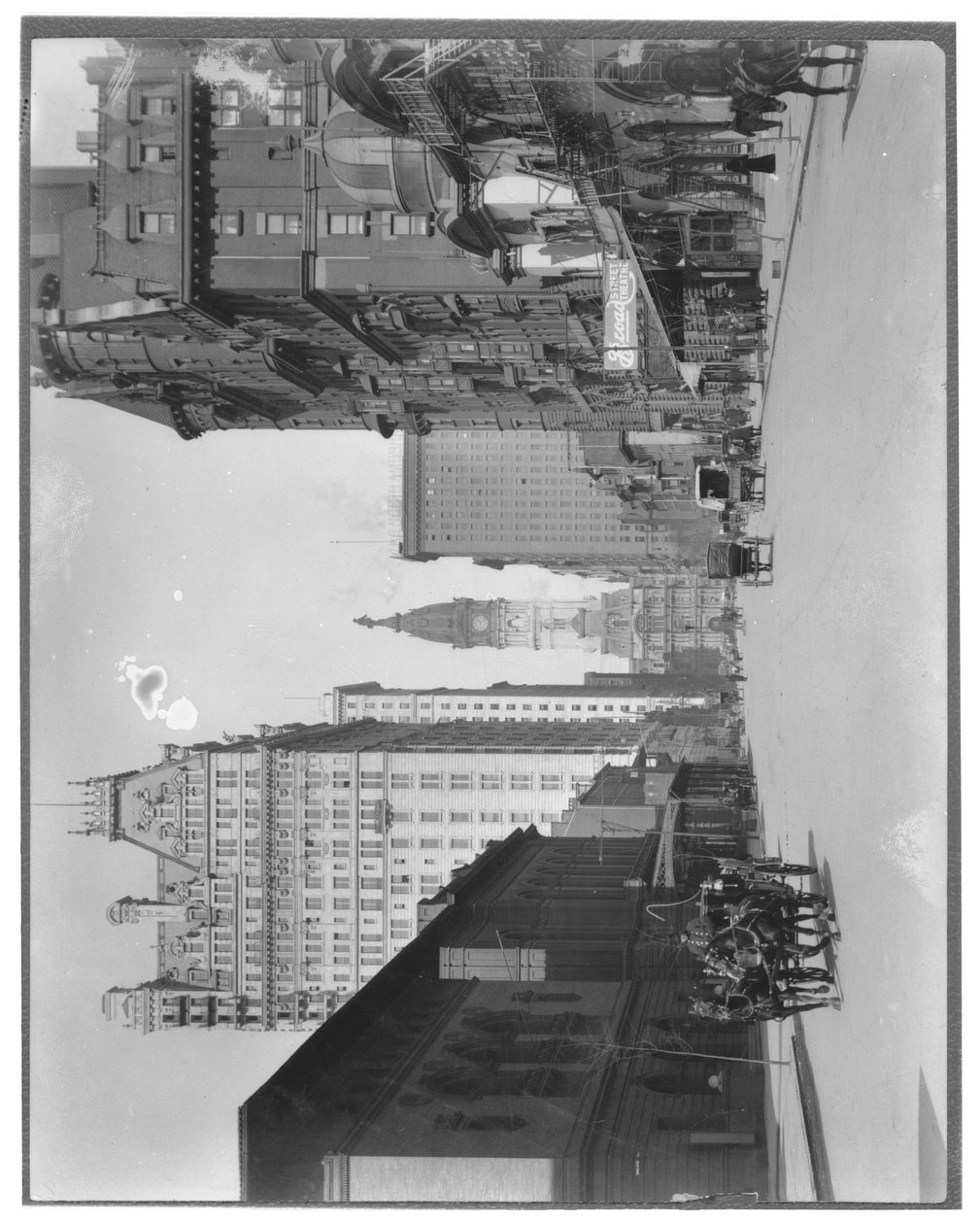 Broad Street North k radnici, Philadelphia, kolem roku 1900 od American Photographer