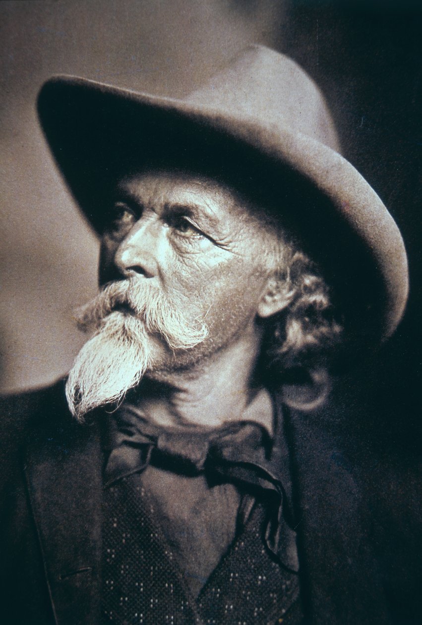 Buffalo Bill (1846-1917) v posledních letech (černobílá fotografie) od American Photographer