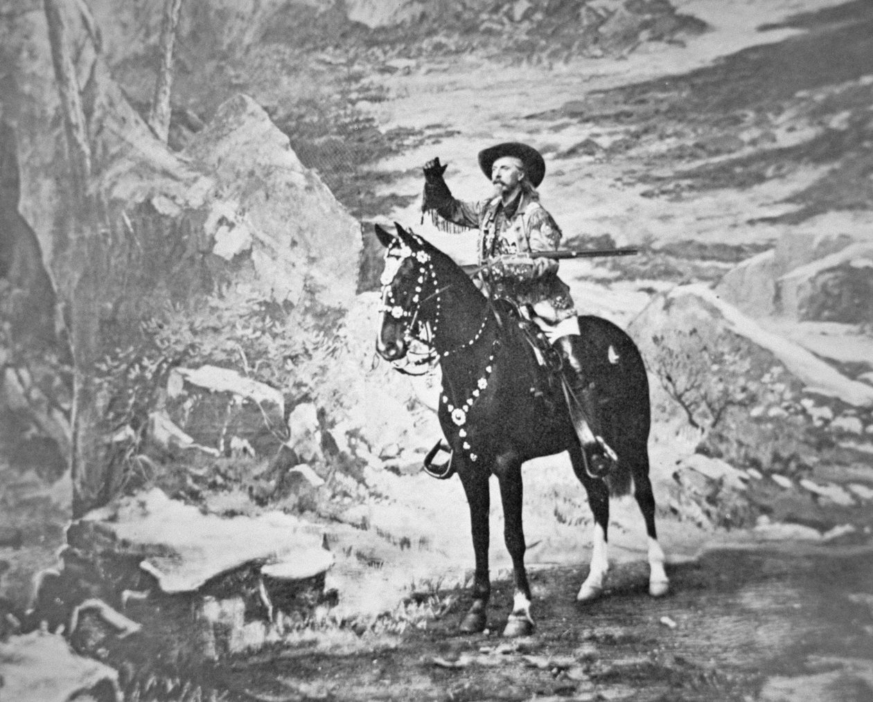 Buffalo Bill Cody (1846-1917) (černobílá fotografie) od American Photographer