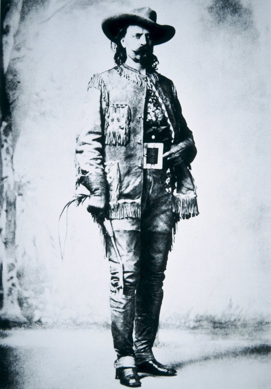 Buffalo Bill Cody (1846-1917) (černobílá fotografie) od American Photographer