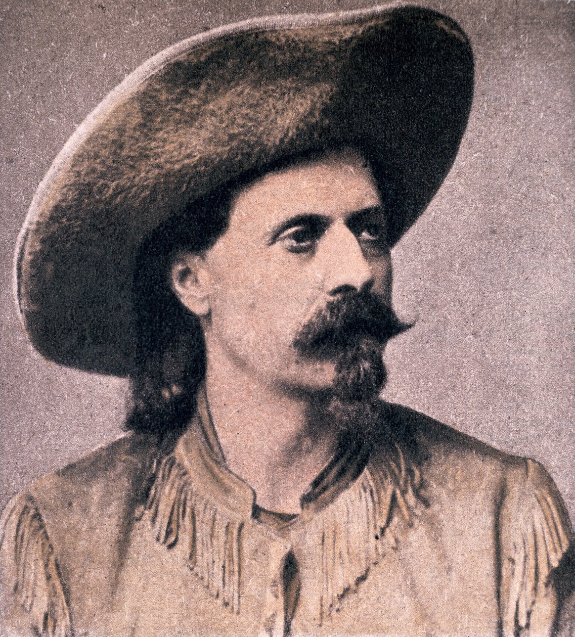 Buffalo Bill Cody (1846-1917) v raných dobách na hranicích (černobílá fotografie) od American Photographer