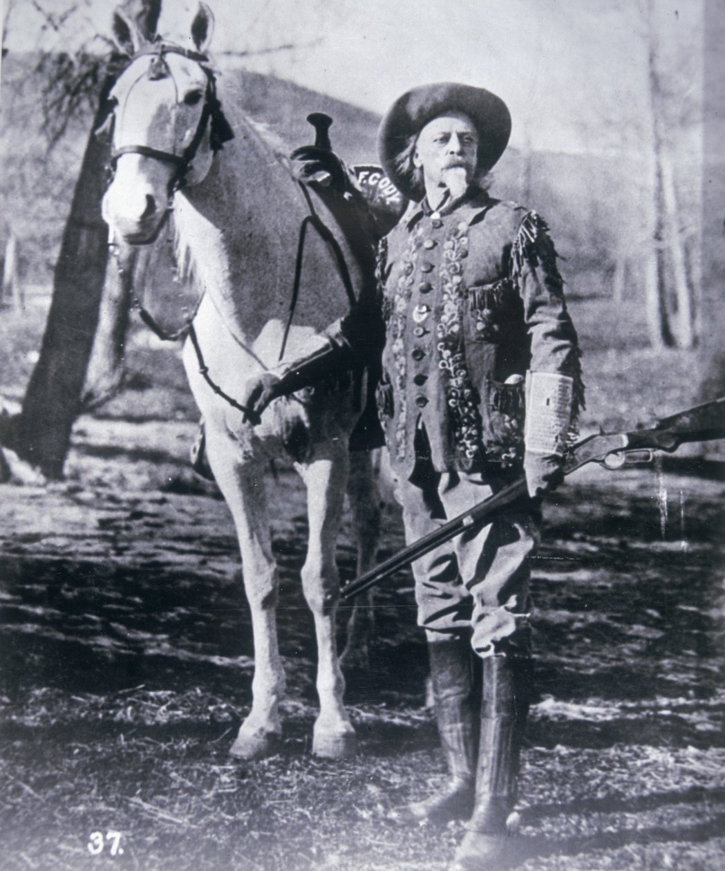 Buffalo Bill Cody (1846-1917) v posledních letech (černobílá fotografie) od American Photographer