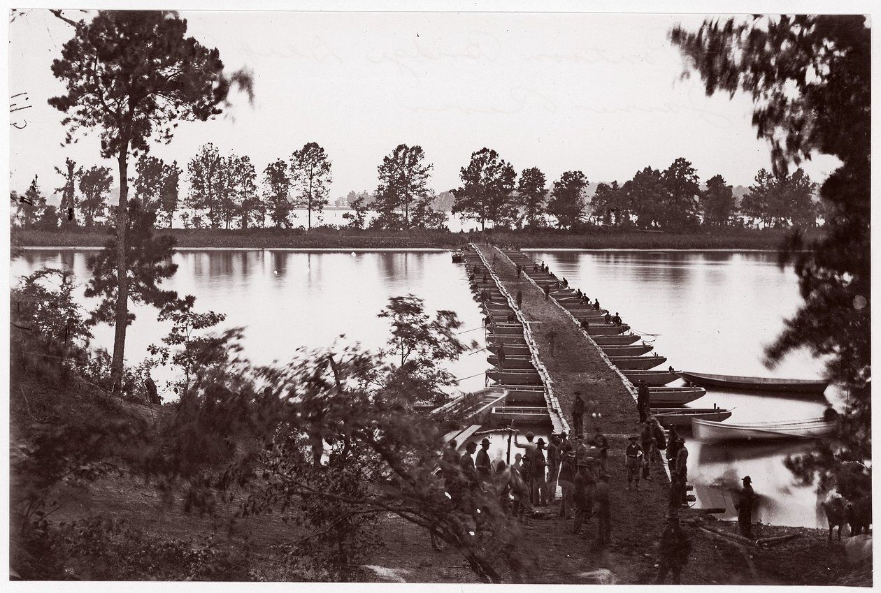 Building Quarters ve Fort Brady, kolem roku 1865 (stříbrný tisk alba ze skleněného negativu) od American Photographer