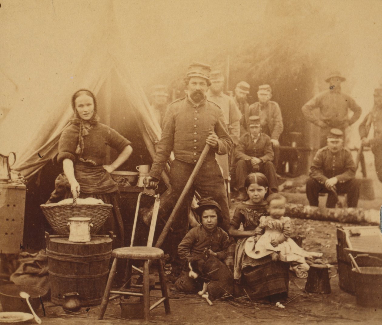 Tábor 31. pensylvánské pěchoty poblíž Washingtonu, DC, 1862 (tisk alba) od American Photographer
