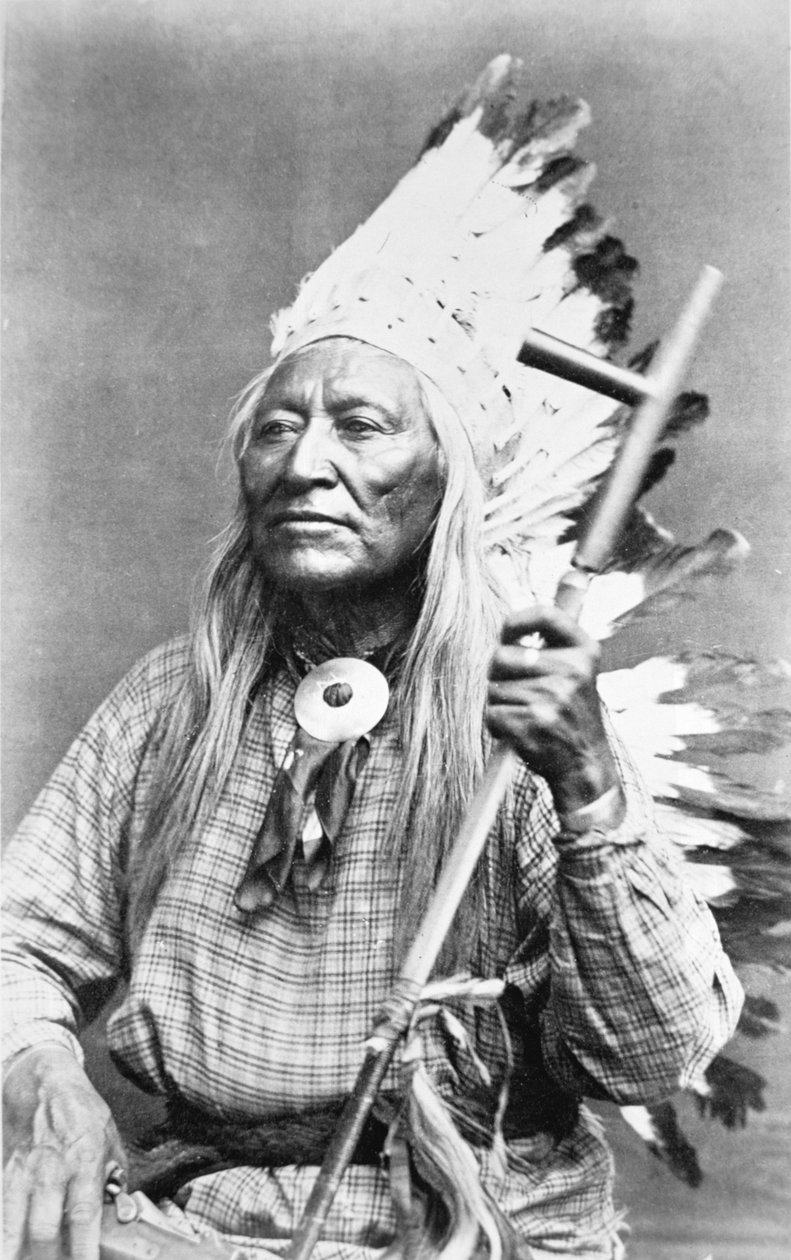 Chief Washakie (cca 1804-1900) (černobílá fotografie) od American Photographer