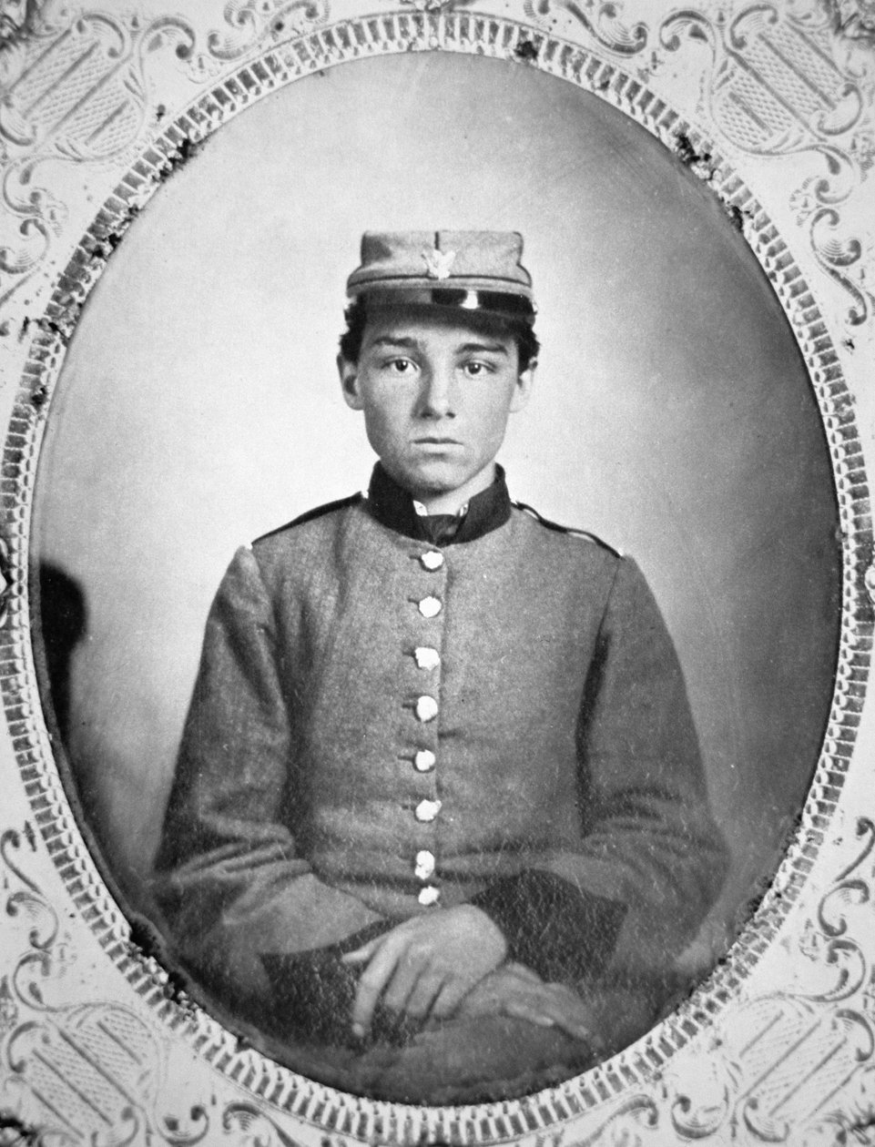 Edwin Tennison, voják Konfederační armády (černobílá fotografie) od American Photographer