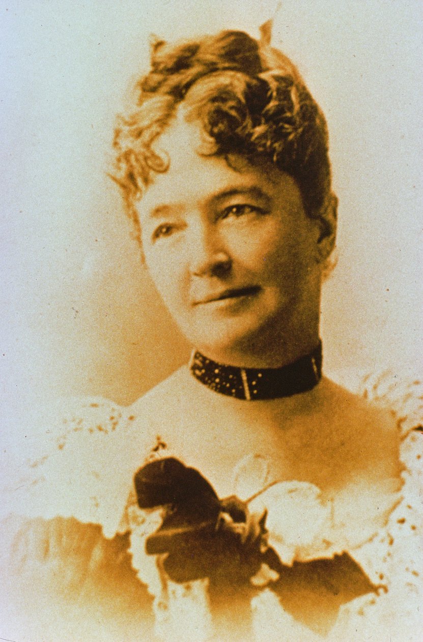 Elizabeth Bacon Custer (1842-1933) manželka generála George A. Custera (1839-76) (černobílá fotografie) od American Photographer
