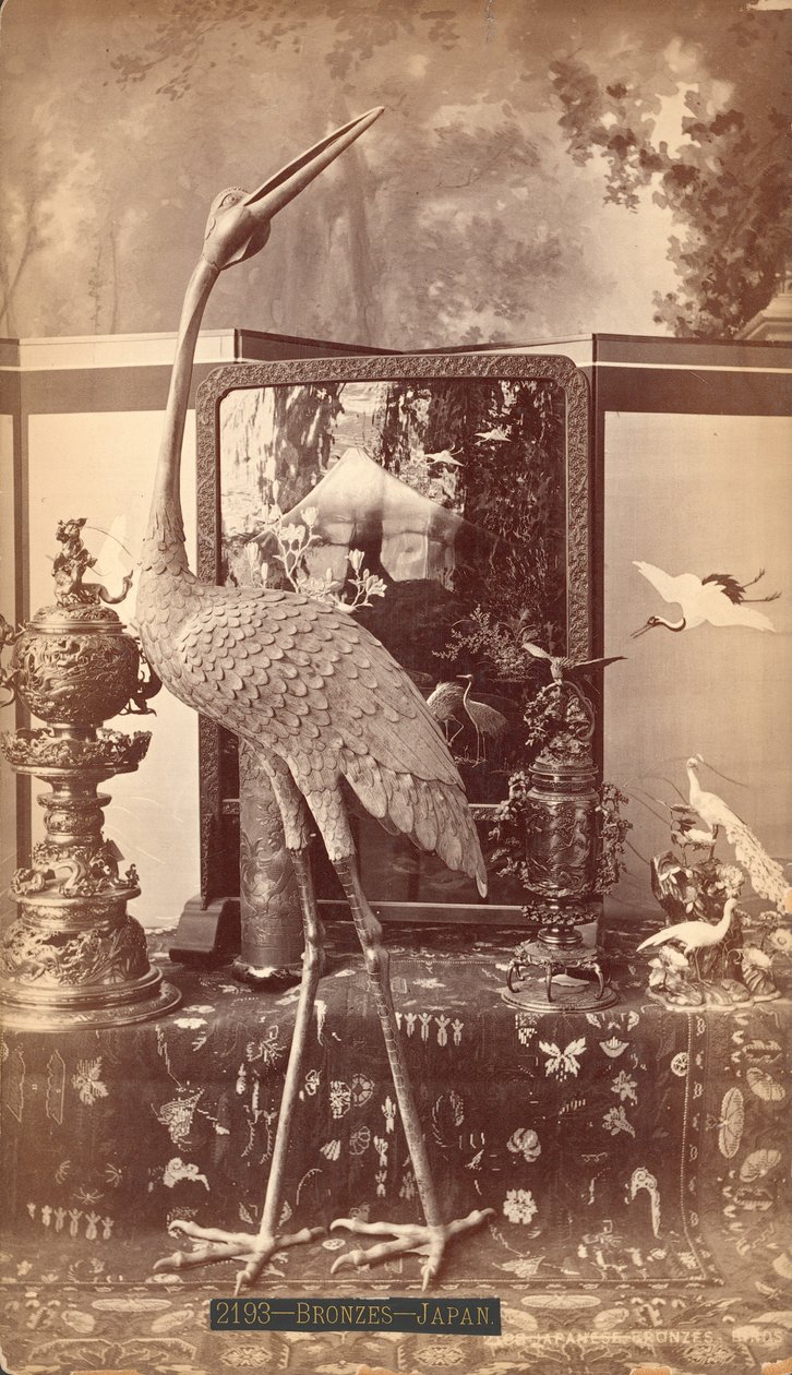Výstava japonských bronzů, ptáci, Centennial International Exhibition, Philadelphia od American Photographer