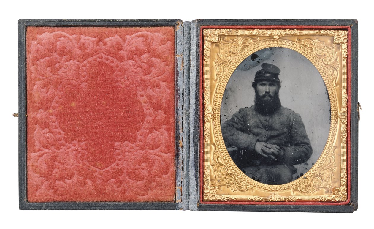 Zarámovaný portrét vojína Josepha Absaloma Higginbothama, Co. I. od American Photographer