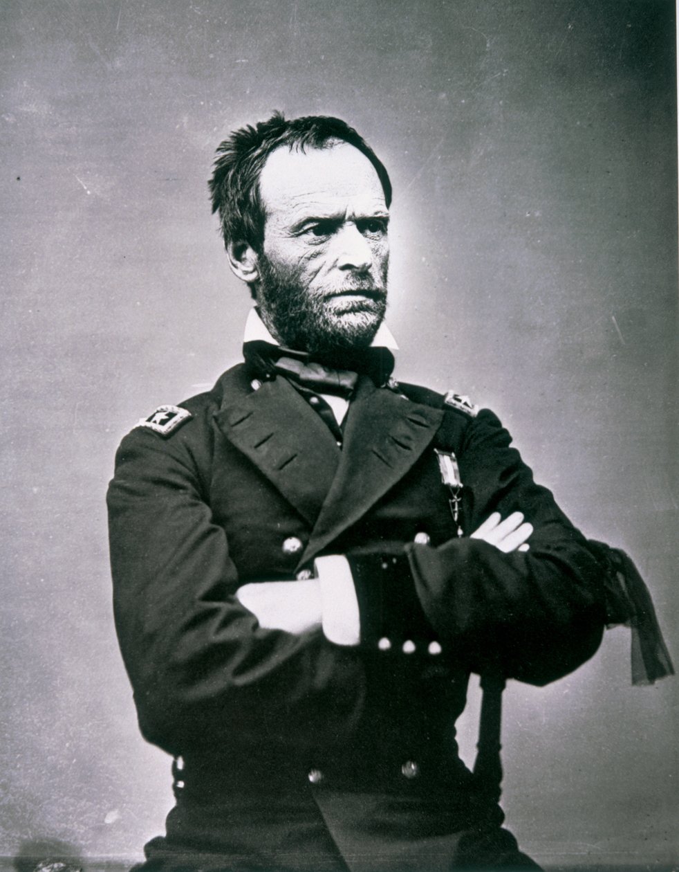 Generál William T. Sherman (1820-91) (černobílá fotografie) od American Photographer