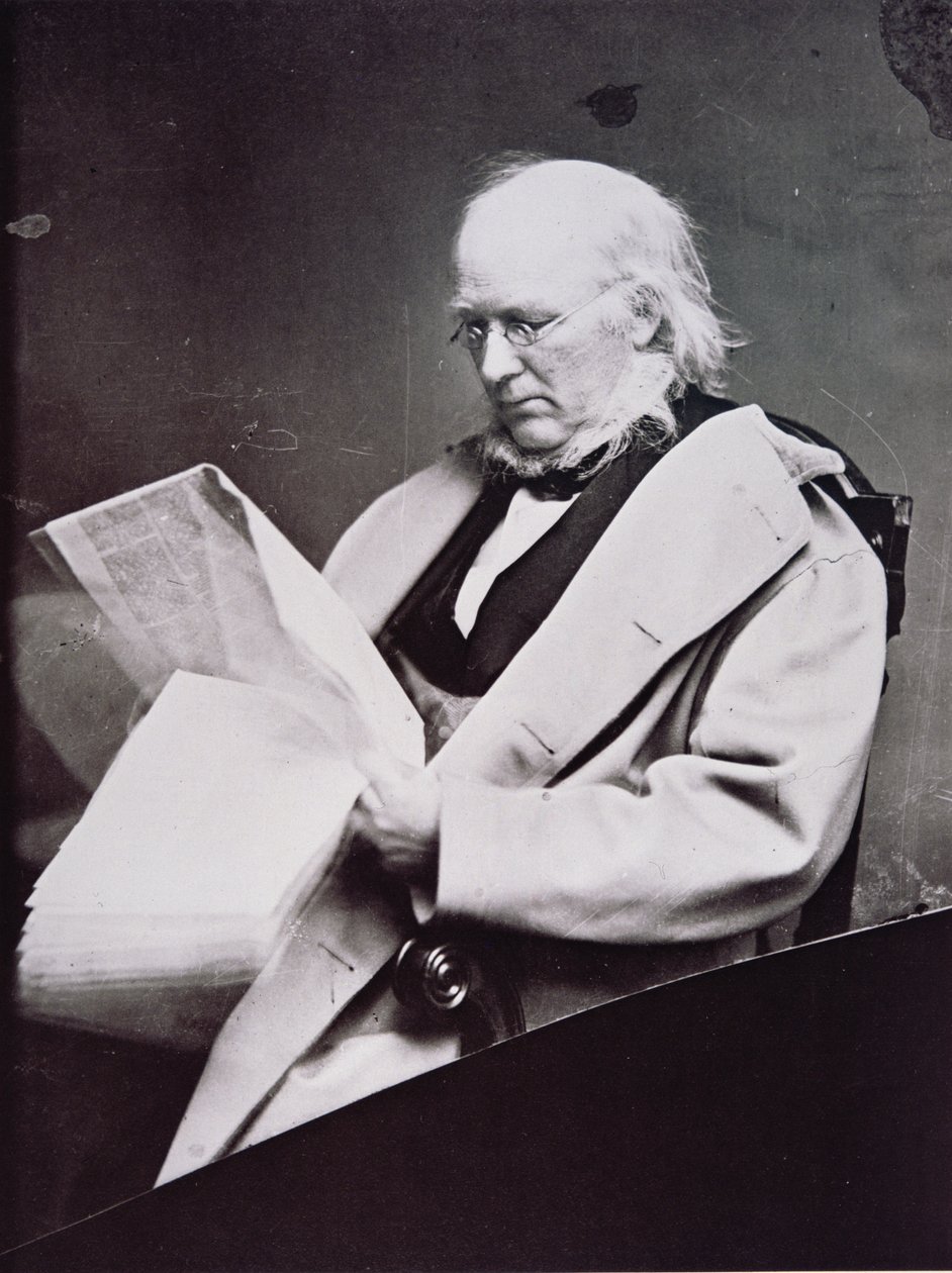 Horace Greeley (1811-72) (černobílá fotografie) od American Photographer