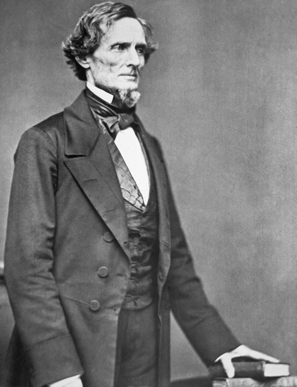 Jefferson Davis (1808-89) (černobílá fotografie) od American Photographer