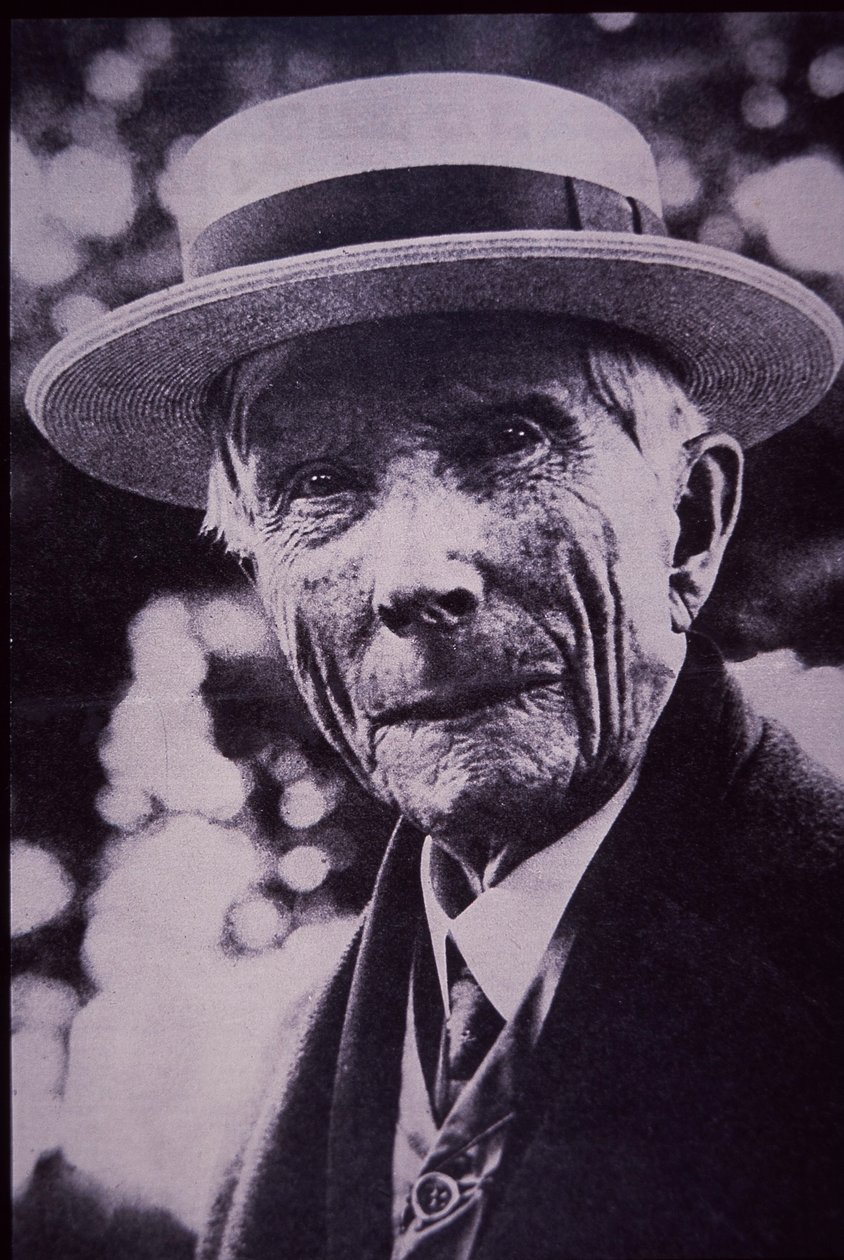 John D Rockefeller, kolem roku 1930 (černobílá fotografie) od American Photographer