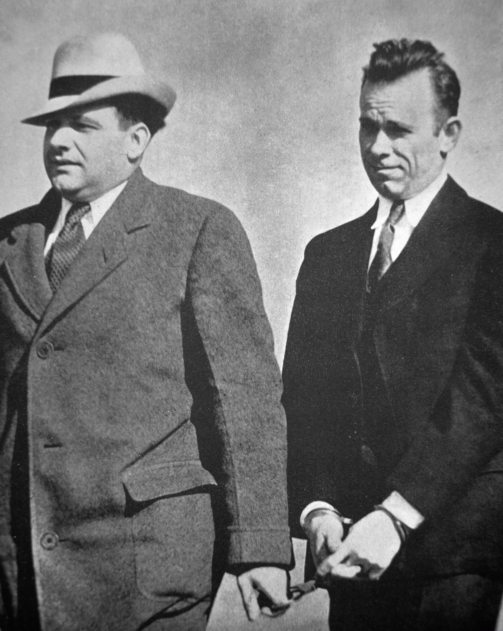 John Dillinger zatčen v lednu 1934 (čb foto) od American Photographer