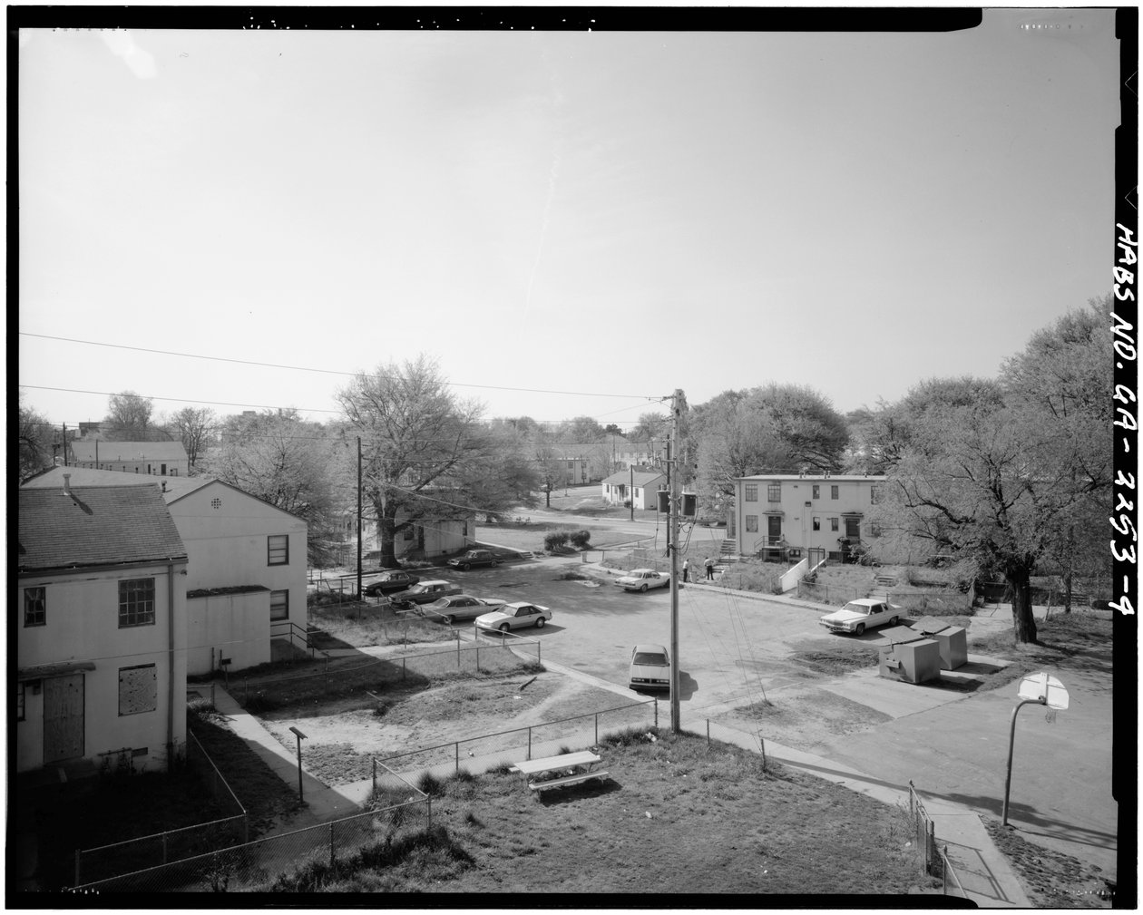 John Hope Homes (Veřejné bydlení), ohraničené Larkinem, Dora, Spelman Streets & Lane, Atlanta, Fulton County, GA (č/b foto) od American Photographer