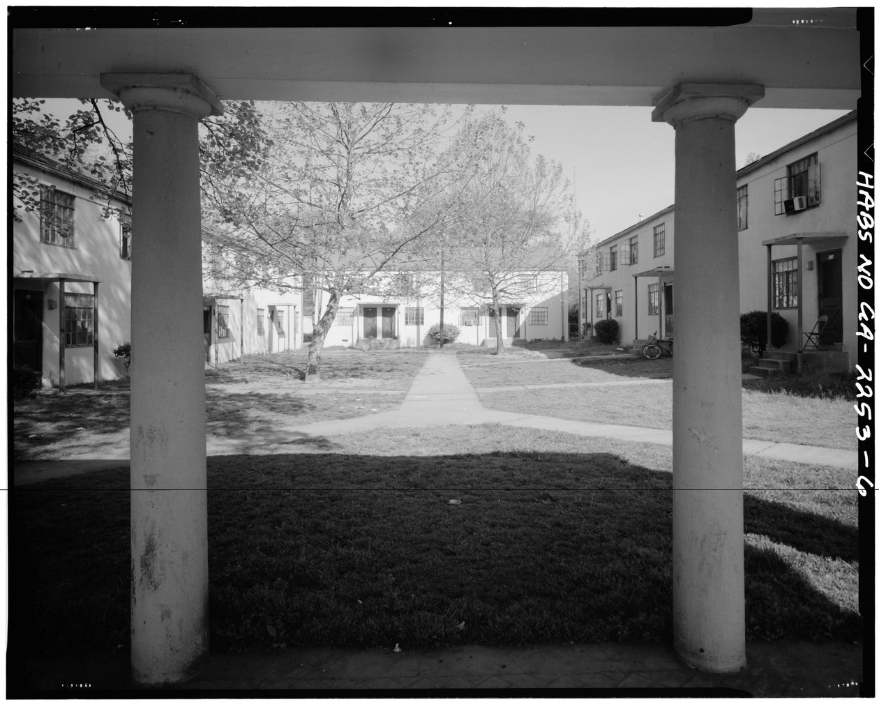 John Hope Homes (veřejné bydlení), ohraničené Larkinem, Dora, Spelman Streets & Lane, Atlanta, Fulton County, GA (č/b foto) od American Photographer
