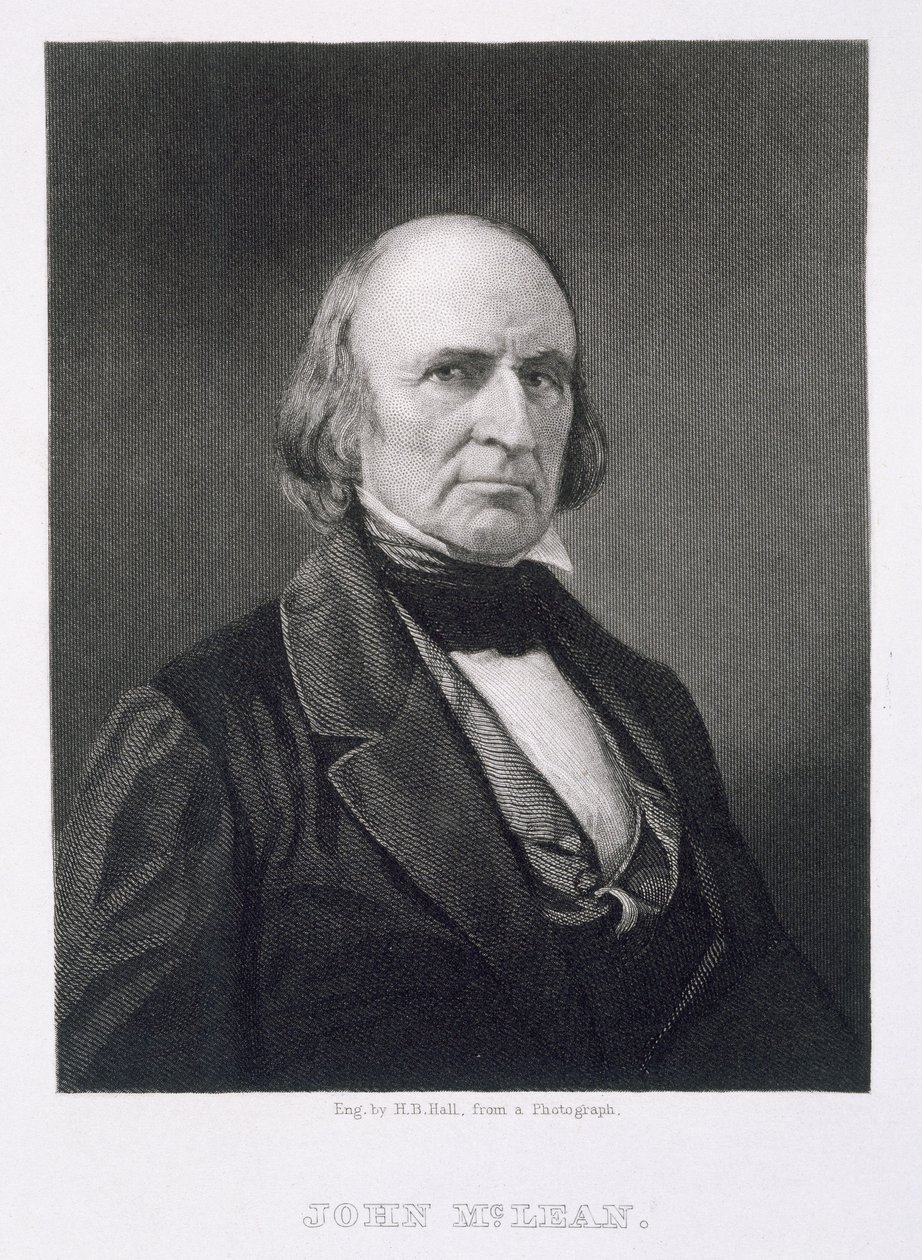 John McLean (1785-1861) vyrytý Henry Bryan Hall (1808-84) po fotografii od American Photographer