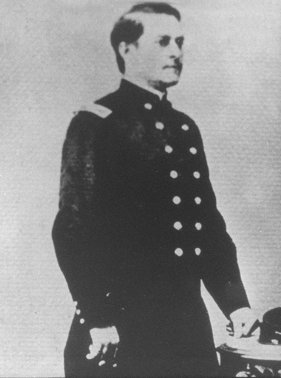 Major Marcus A. Reno ze 7. americké kavalérie (černobílá fotografie) od American Photographer