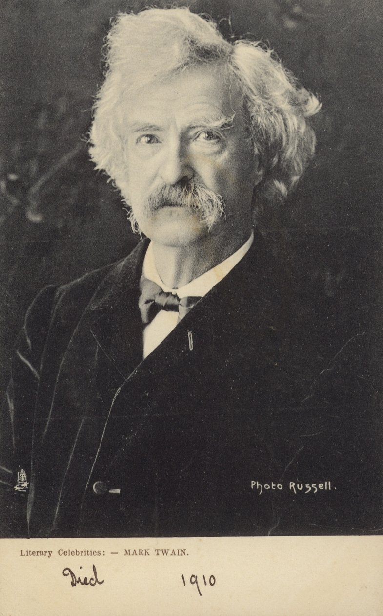Mark Twain (1835-1910), americký spisovatel (čb fotografie) od American Photographer