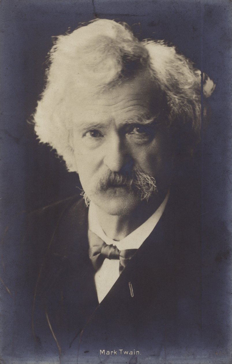 Mark Twain (1835-1910), americký spisovatel (čb fotografie) od American Photographer