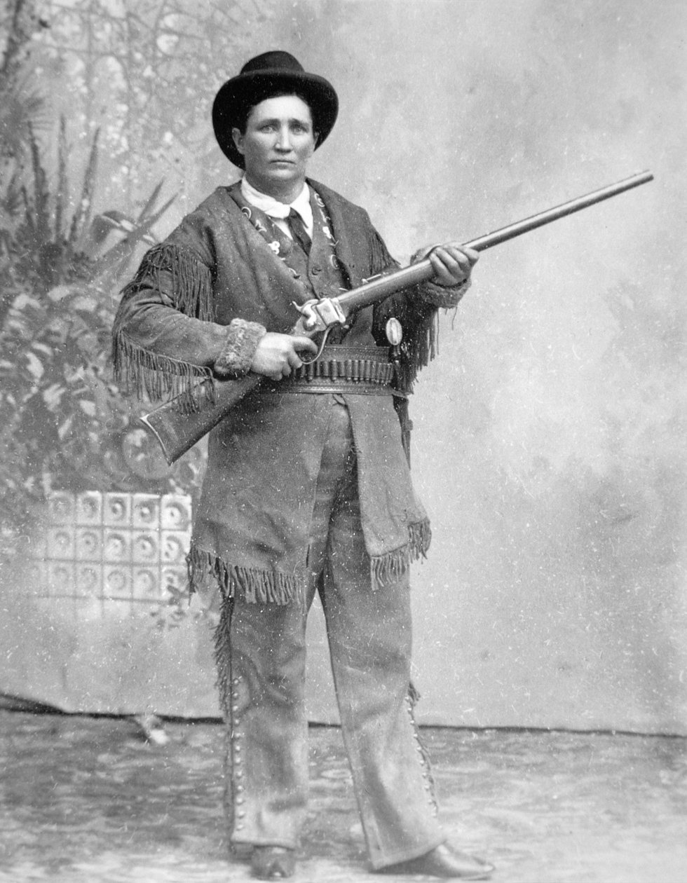Martha Jane Cannary (Calamity Jane) (1852-1903) (černobílá fotografie) od American Photographer