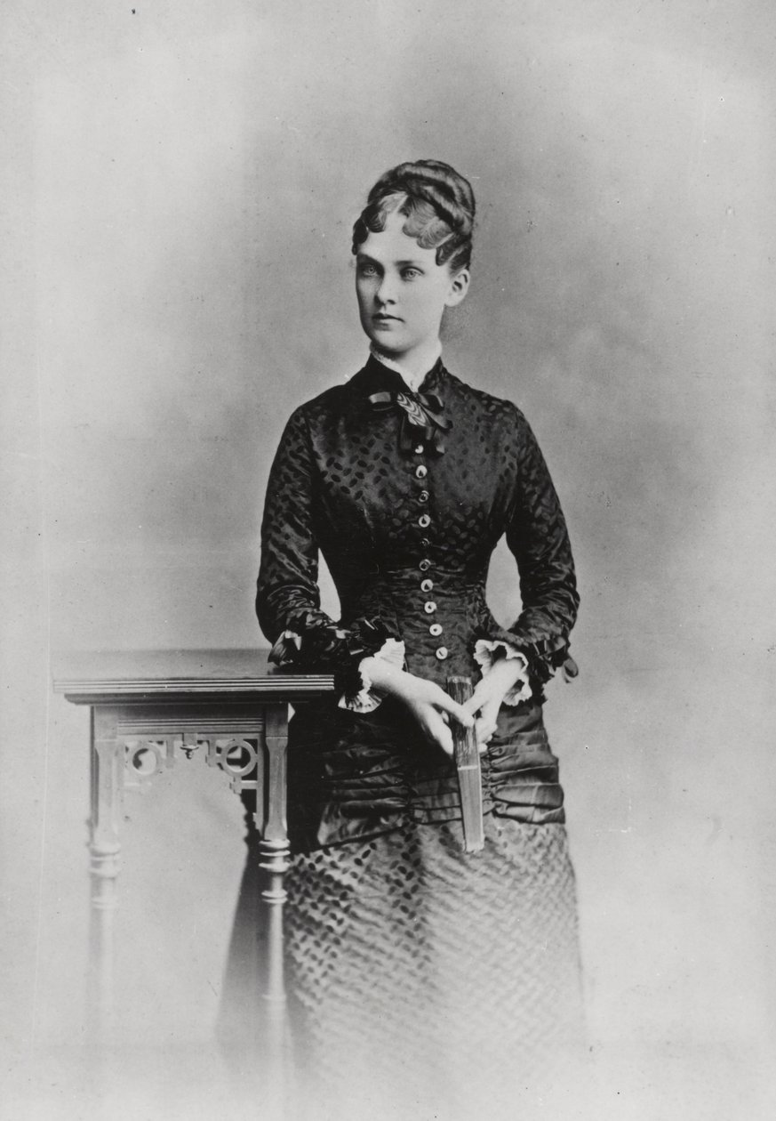 Paní Theodore Rooseveltová, kolem roku 1882 (černobílá fotografie) od American Photographer