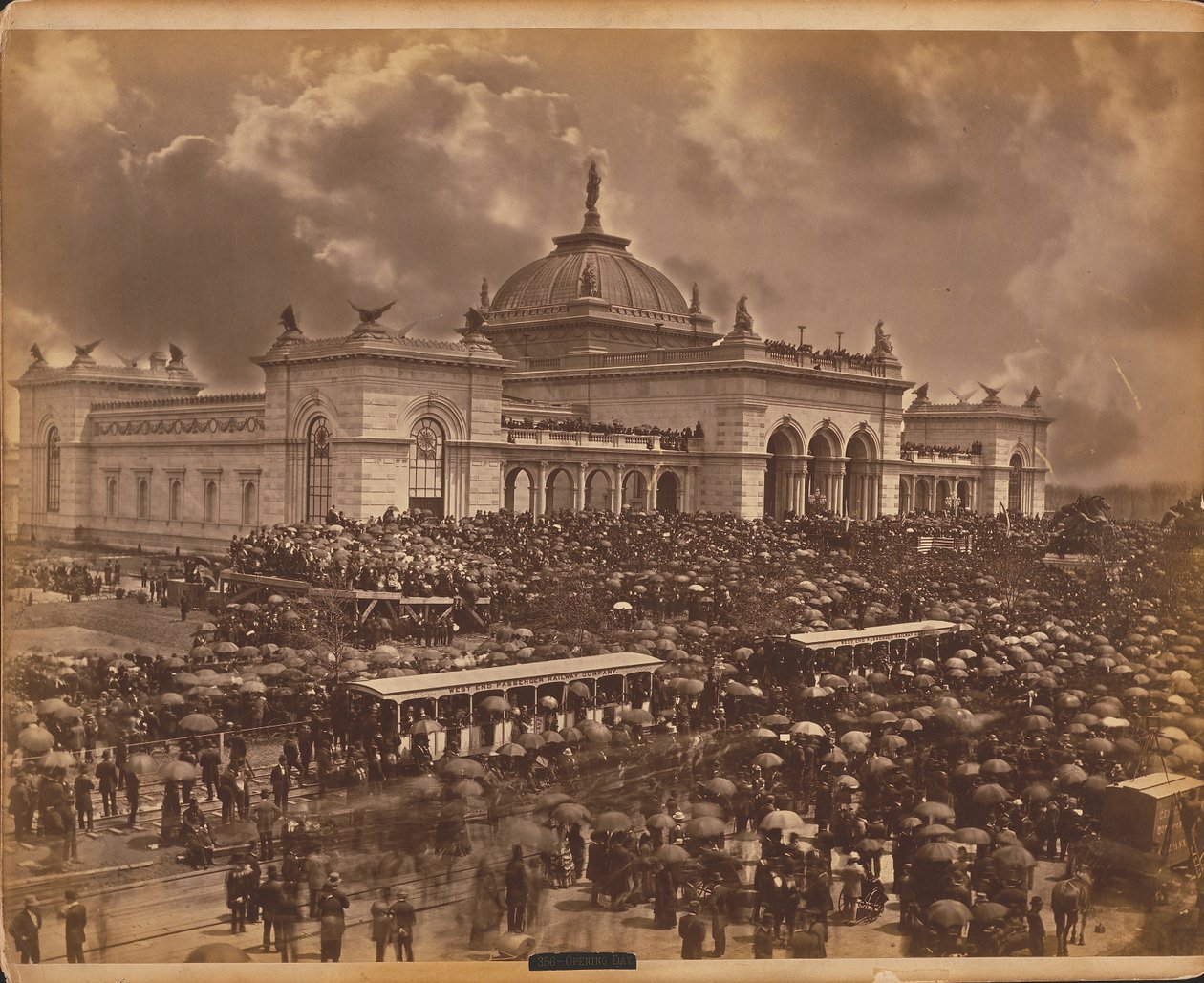 Den otevření, "The Orators", Mezinárodní výstava stého výročí 1876, Philadelphia od American Photographer